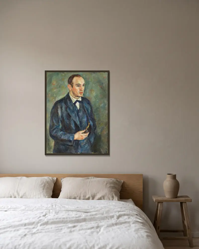 Portrait of Carl Ryd av Birger Simonsson inramad på en vägg