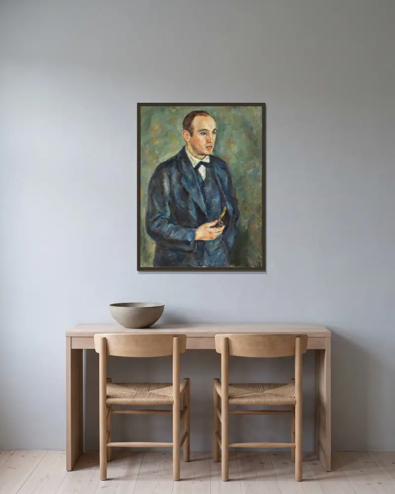 Portrait of Carl Ryd av Birger Simonsson inramad på en vägg