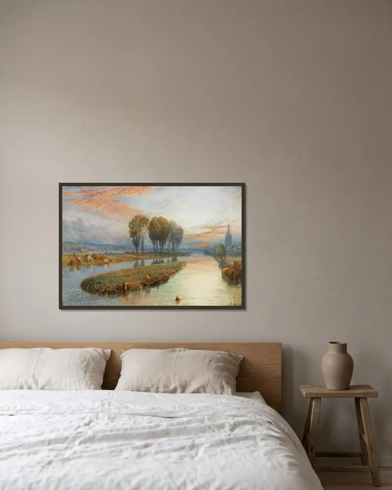 Vassplockare von Myles Birket Foster gerahmt an einer Wand