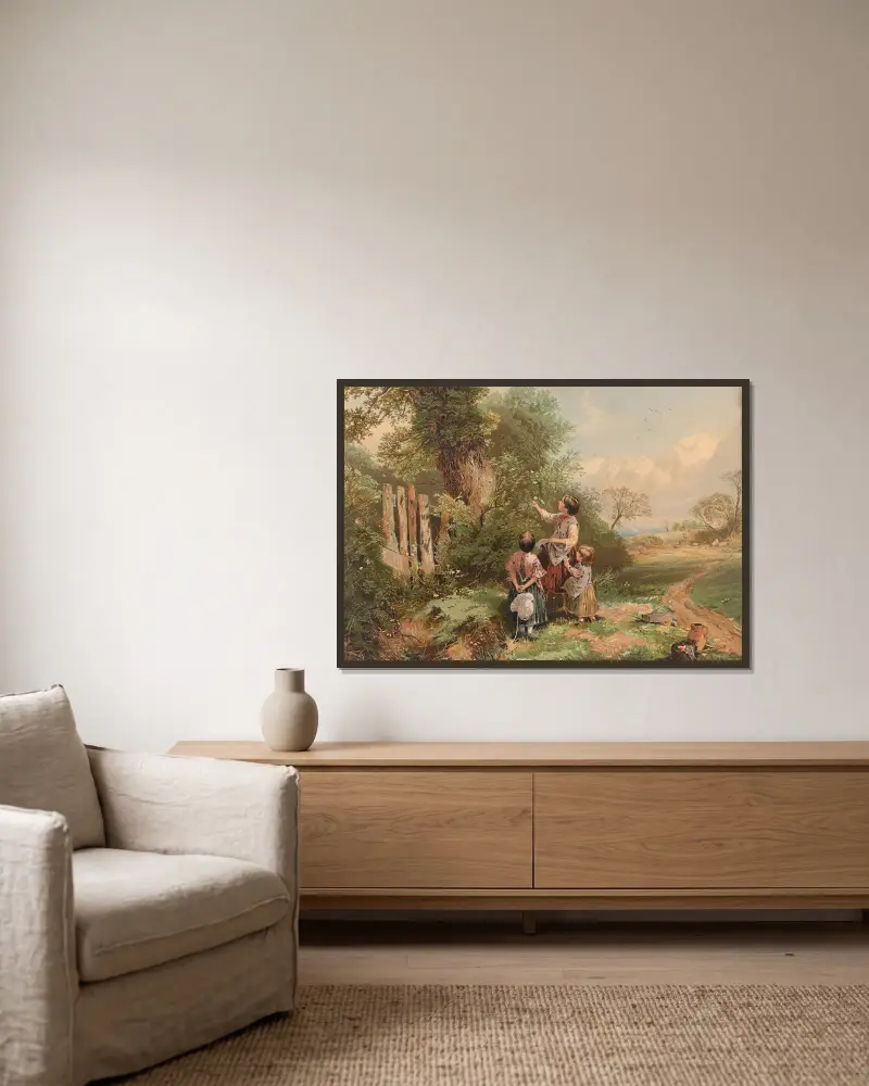 Léto, Myles Birket Foster v rámu na stěně