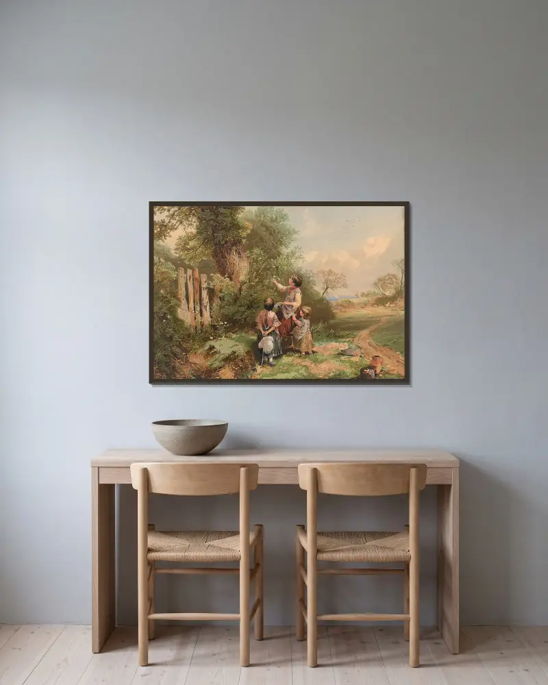 Léto, Myles Birket Foster v rámu na stěně