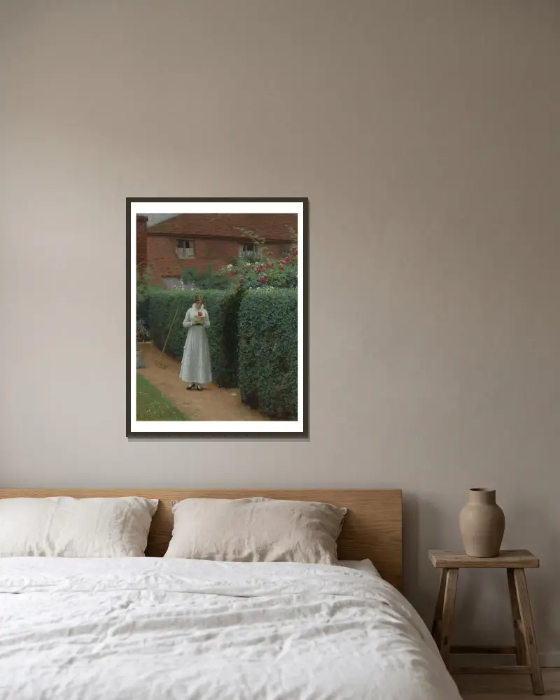 Der kleine Liebesbrief von Edmund Blair Leighton gerahmt an einer Wand