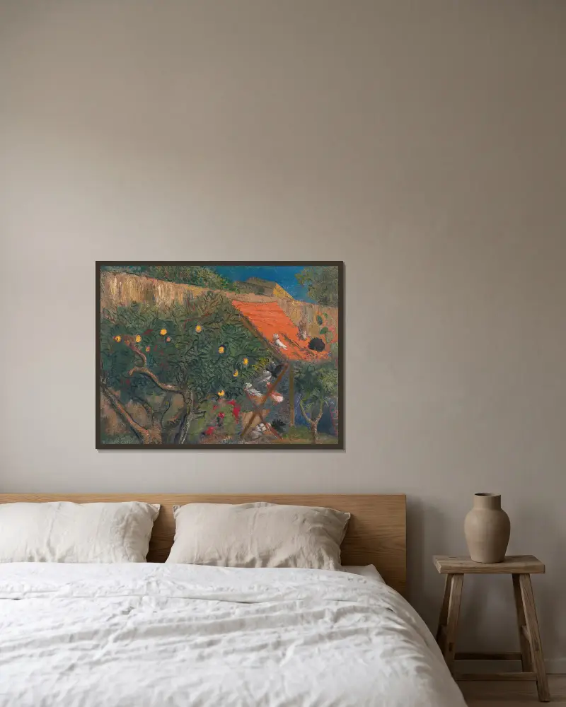Im Garten von Boris Grigoriev gerahmt an einer Wand