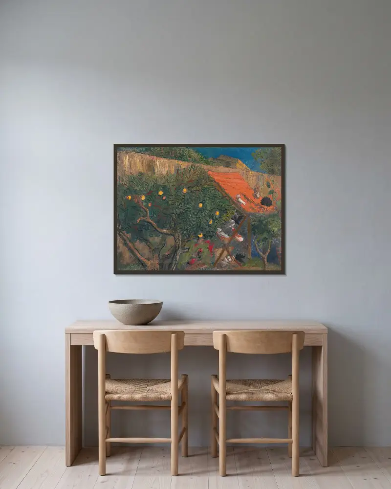 Im Garten von Boris Grigoriev gerahmt an einer Wand