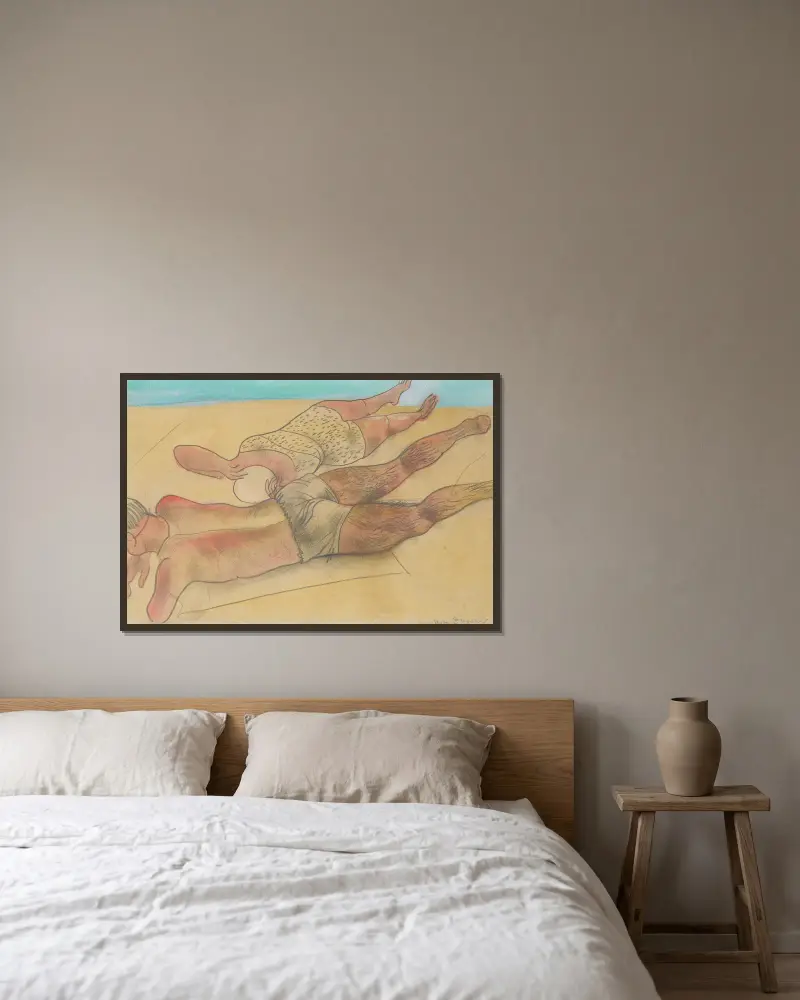 Na pláži, Boris Grigoriev v rámu na stěně