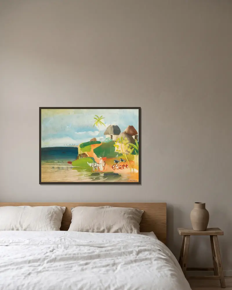 Südamerikanische Landschaft von Boris Grigoriev gerahmt an einer Wand