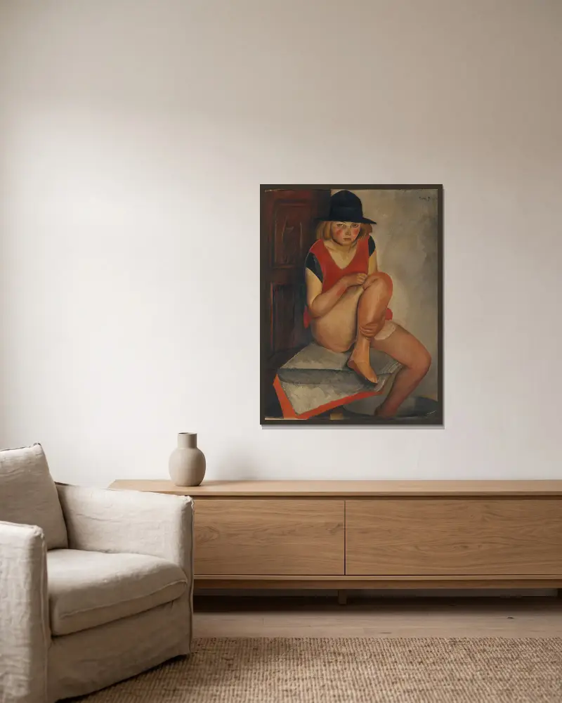 Modelka, Boris Grigoriev v rámu na stěně