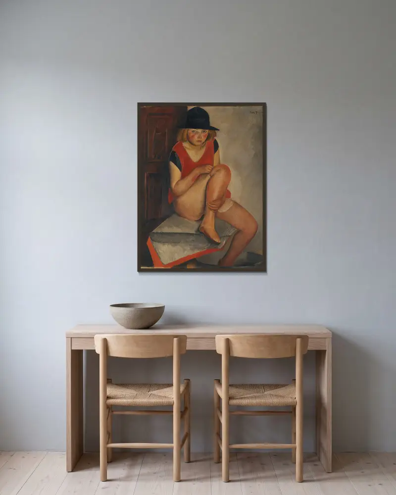 Modelka, Boris Grigoriev v rámu na stěně
