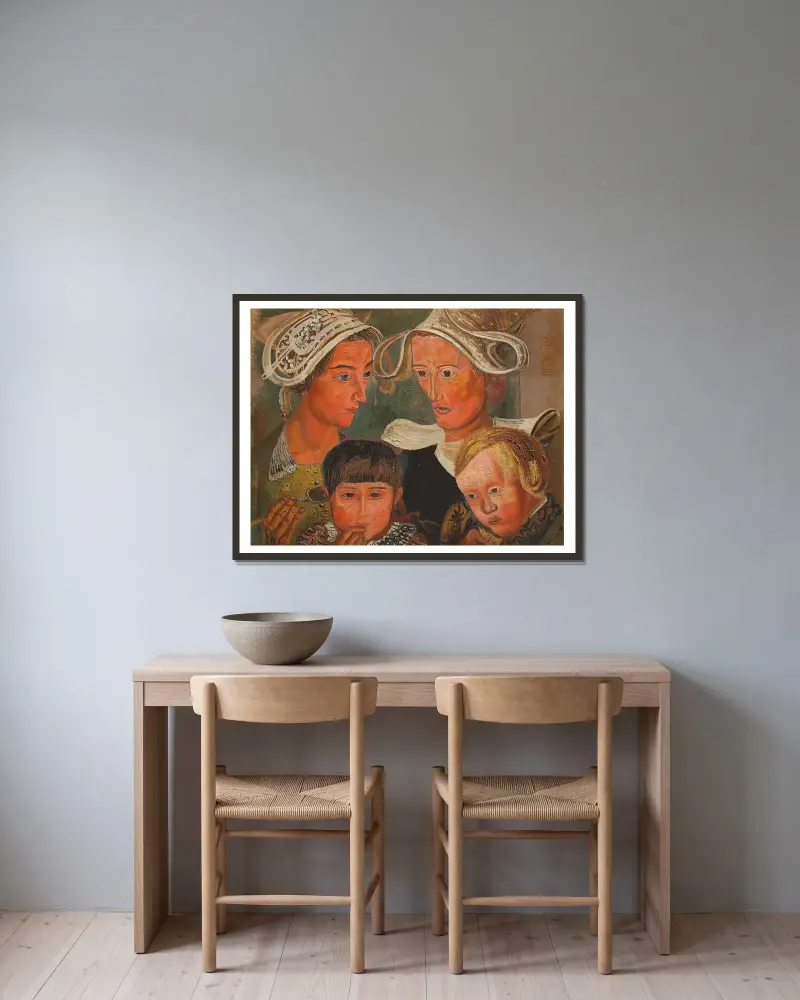 Dvě matky, Boris Grigoriev v rámu na stěně
