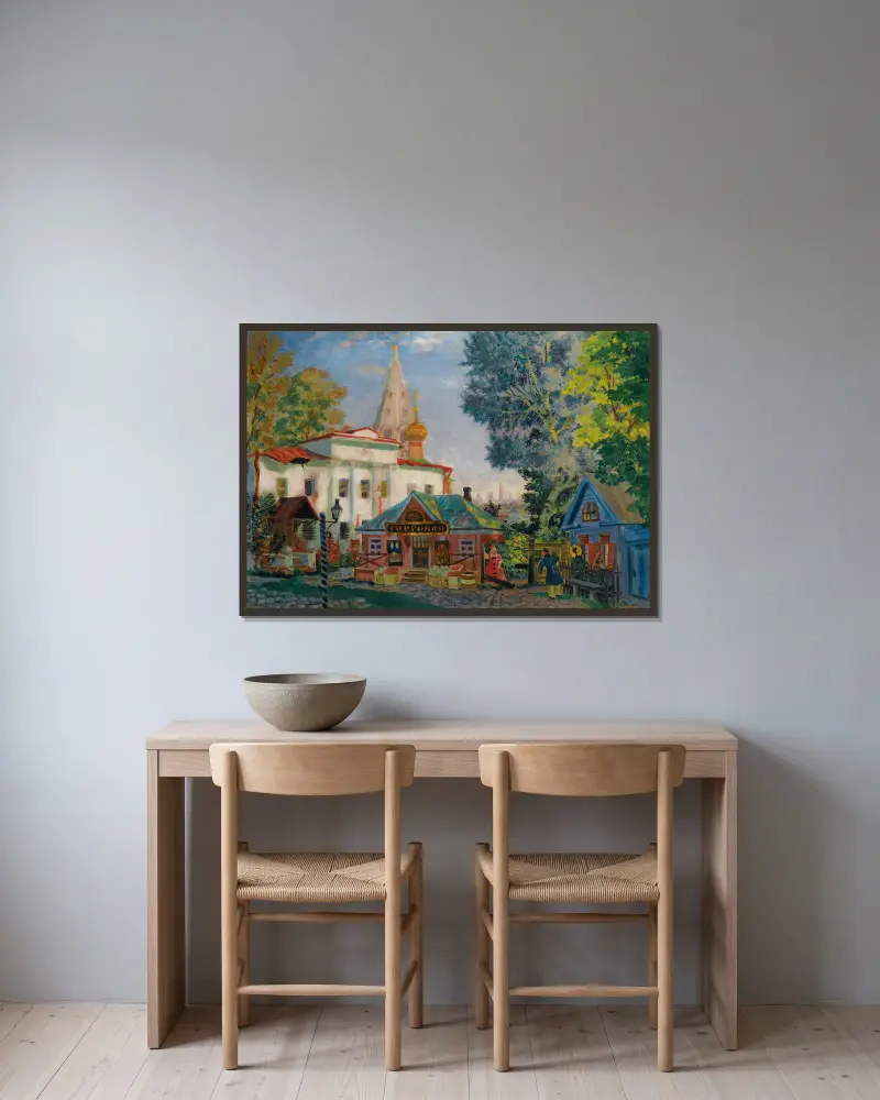V provincii, Boris Kustodiev v rámu na stěně