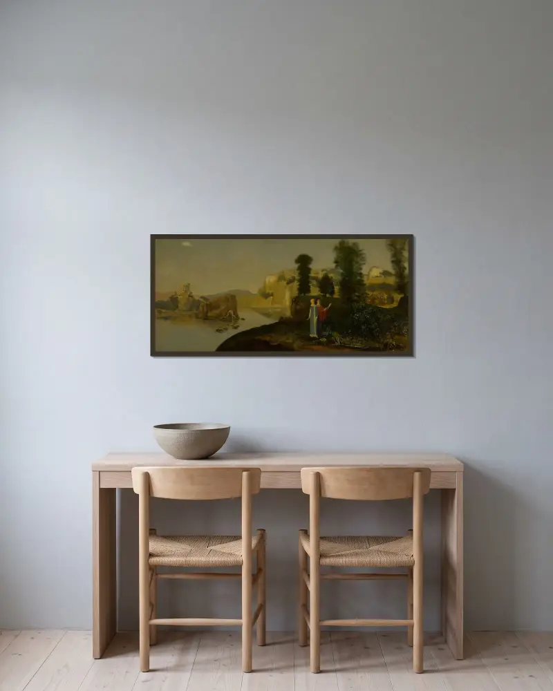 Silver Springs von Arthur Bowen Davies gerahmt an einer Wand