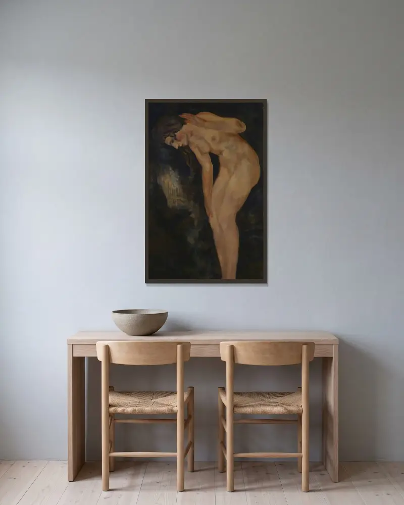 Quelle – Nr. 1 von Arthur Bowen Davies gerahmt an einer Wand