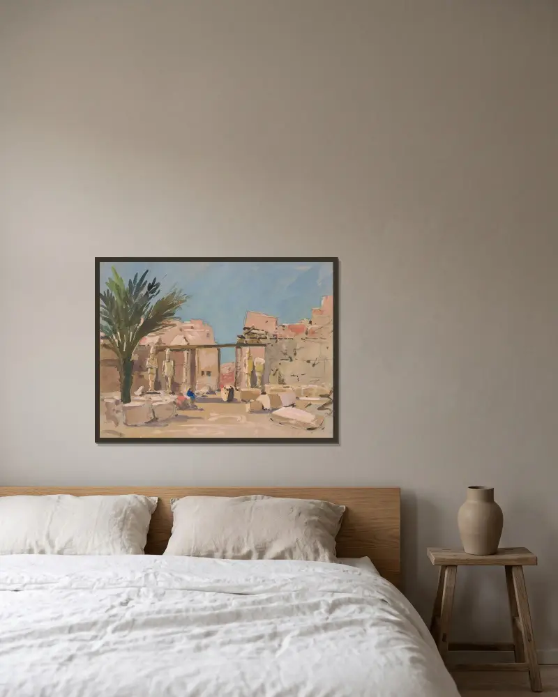 Luxor av Hercules Brabazon Brabazon inramad på en vägg
