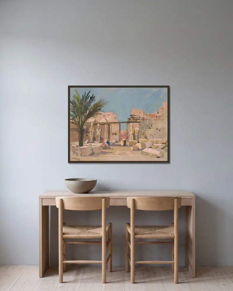 Luxor av Hercules Brabazon Brabazon inramad på en vägg