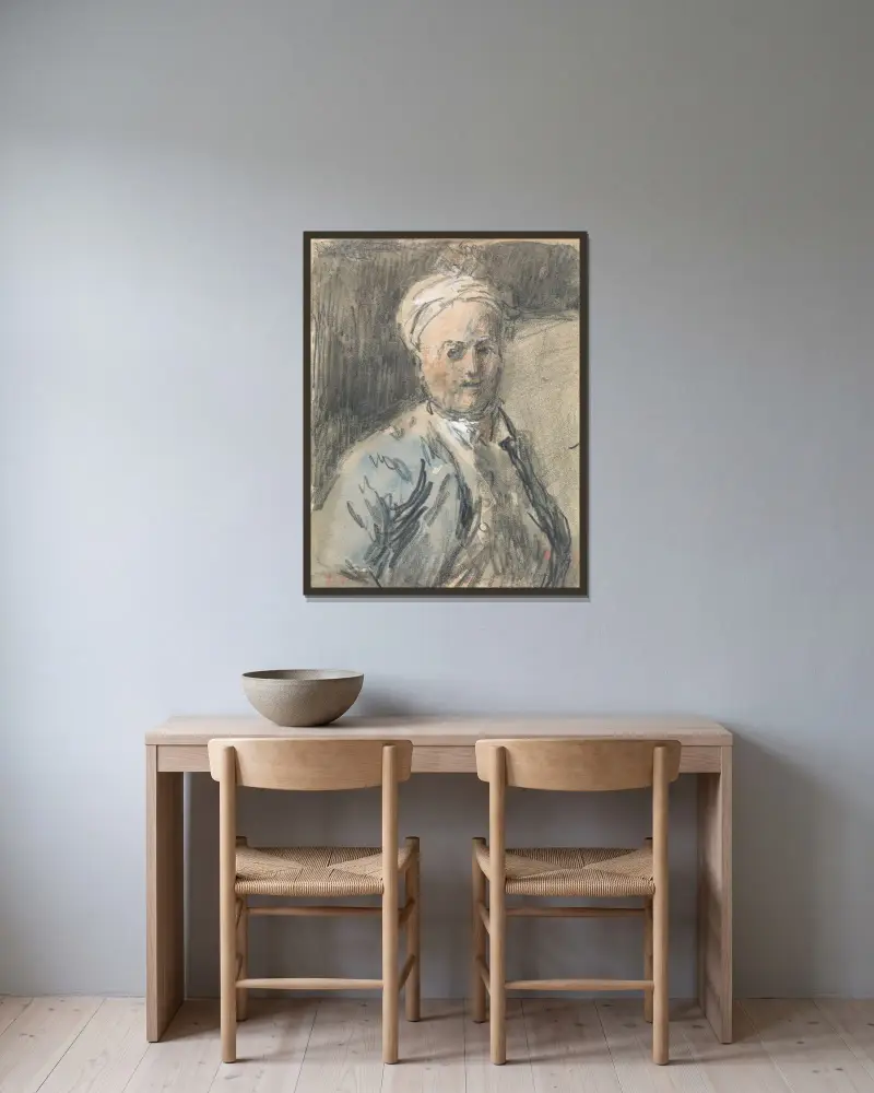 Porträtt av en man av Hercules Brabazon Brabazon inramad på en vägg