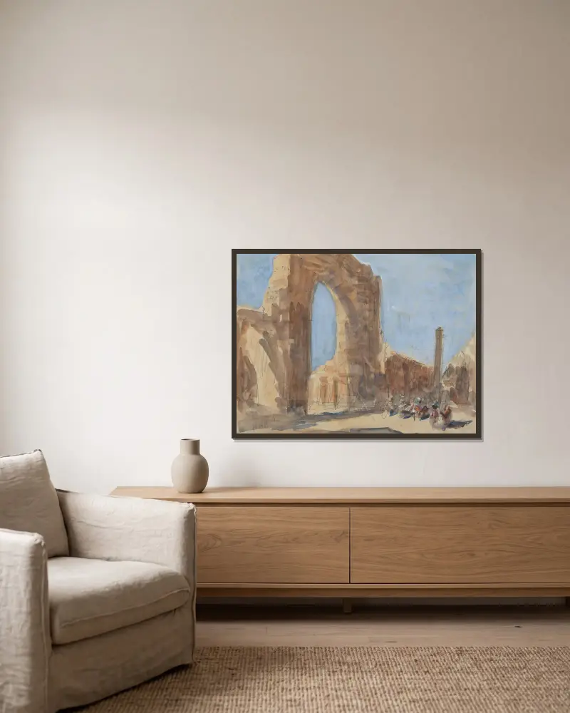 Rotes Fort, Neu-Delhi von Hercules Brabazon Brabazon gerahmt an einer Wand