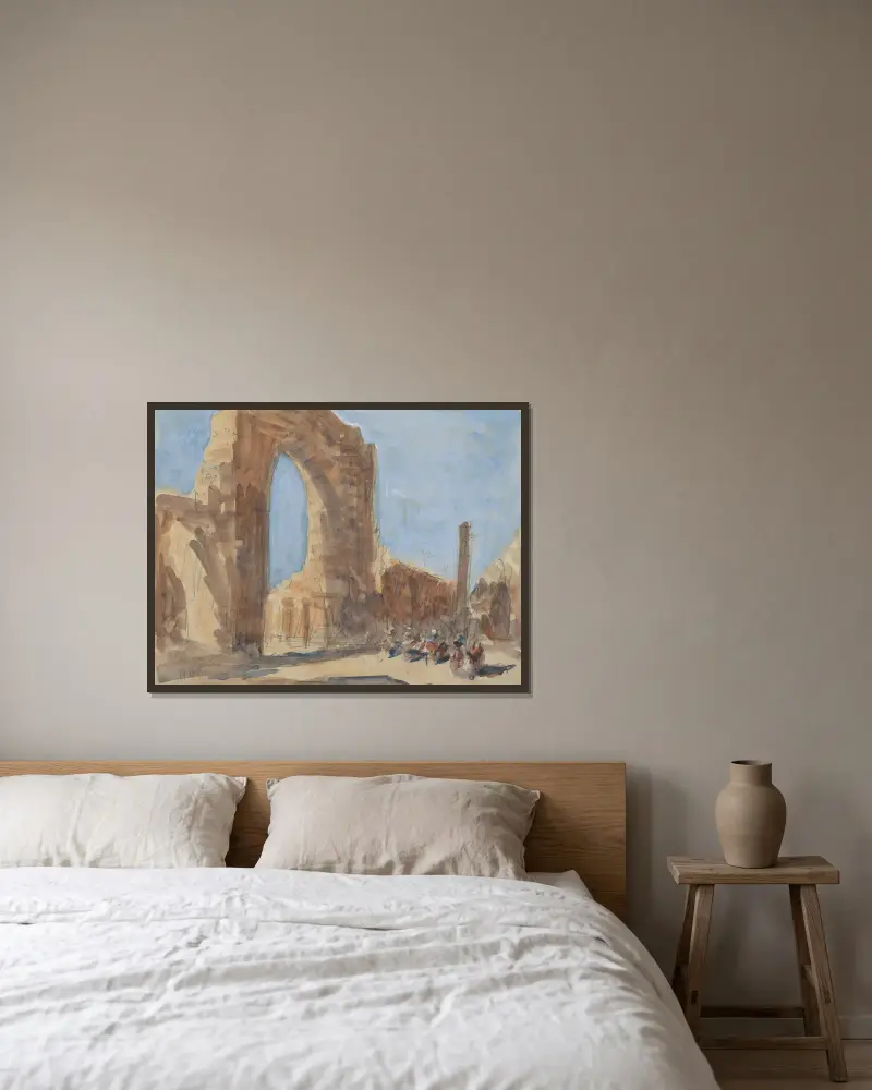 Rotes Fort, Neu-Delhi von Hercules Brabazon Brabazon gerahmt an einer Wand
