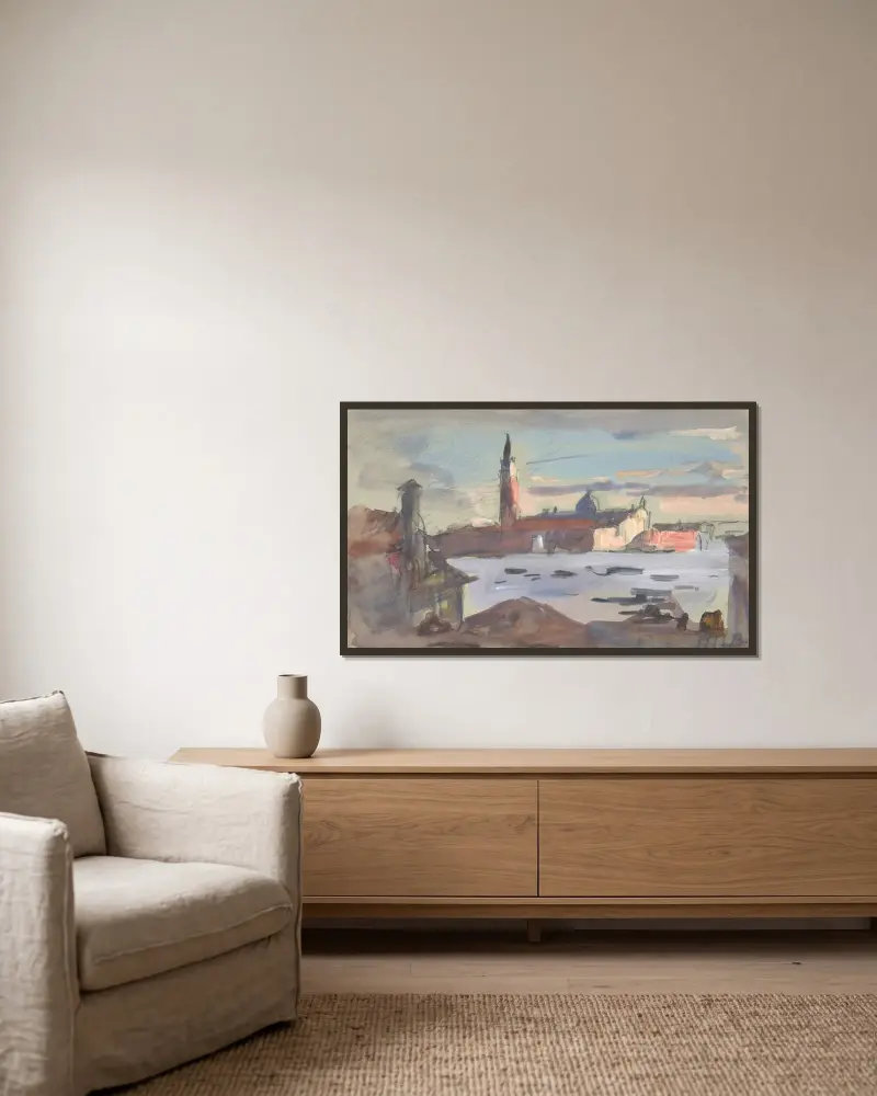 San Giorgio Maggiore, Venice av Hercules Brabazon Brabazon inramad på en vägg