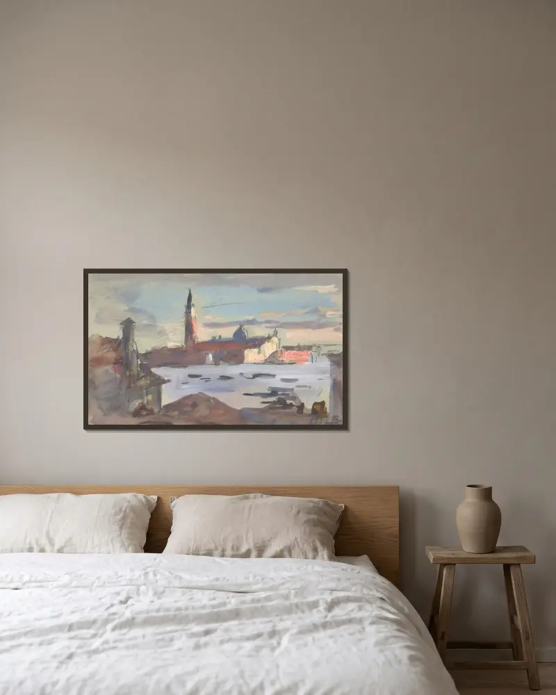 San Giorgio Maggiore, Venice av Hercules Brabazon Brabazon inramad på en vägg