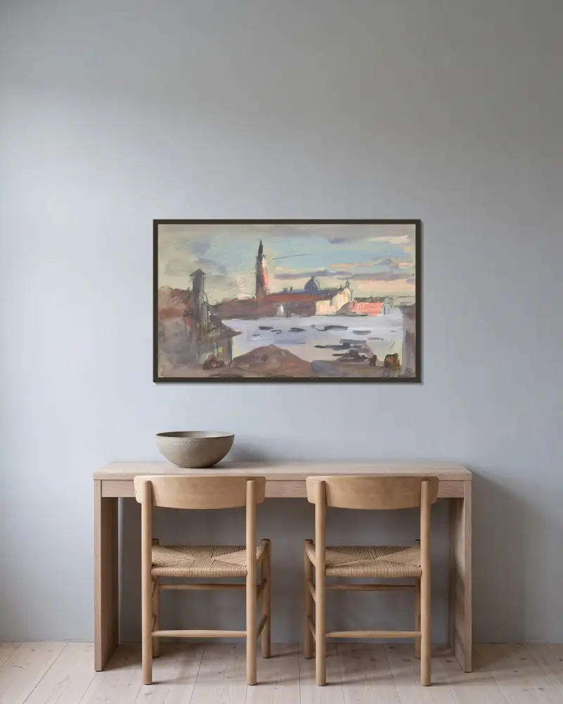 San Giorgio Maggiore, Venice av Hercules Brabazon Brabazon inramad på en vägg