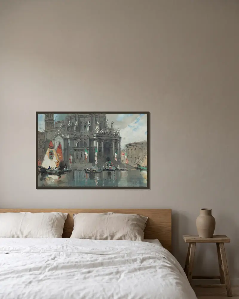 Santa Maria Della Salute, Venice – nr 1 av Hercules Brabazon Brabazon inramad på en vägg