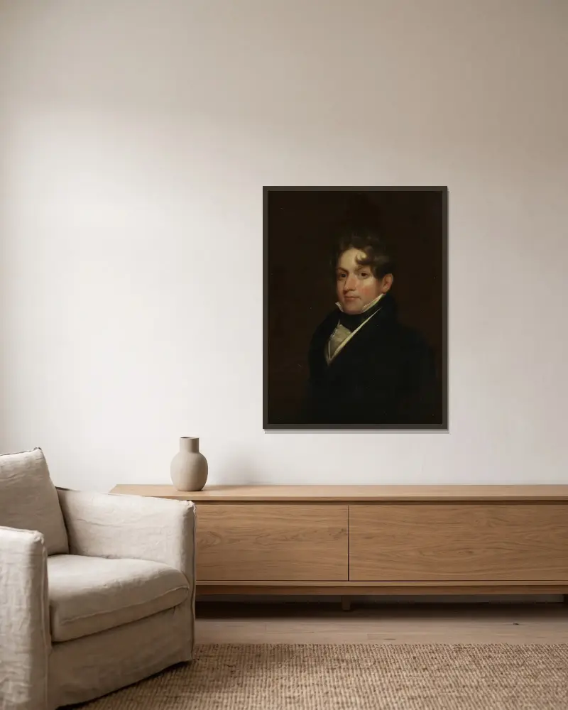 Captain Demaresque of Gloucester, Massachusetts av Samuel Finley Breese Morse inramad på en vägg