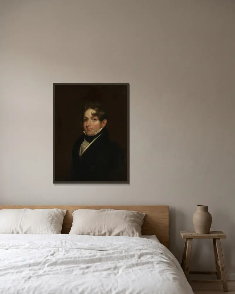 Captain Demaresque of Gloucester, Massachusetts av Samuel Finley Breese Morse inramad på en vägg