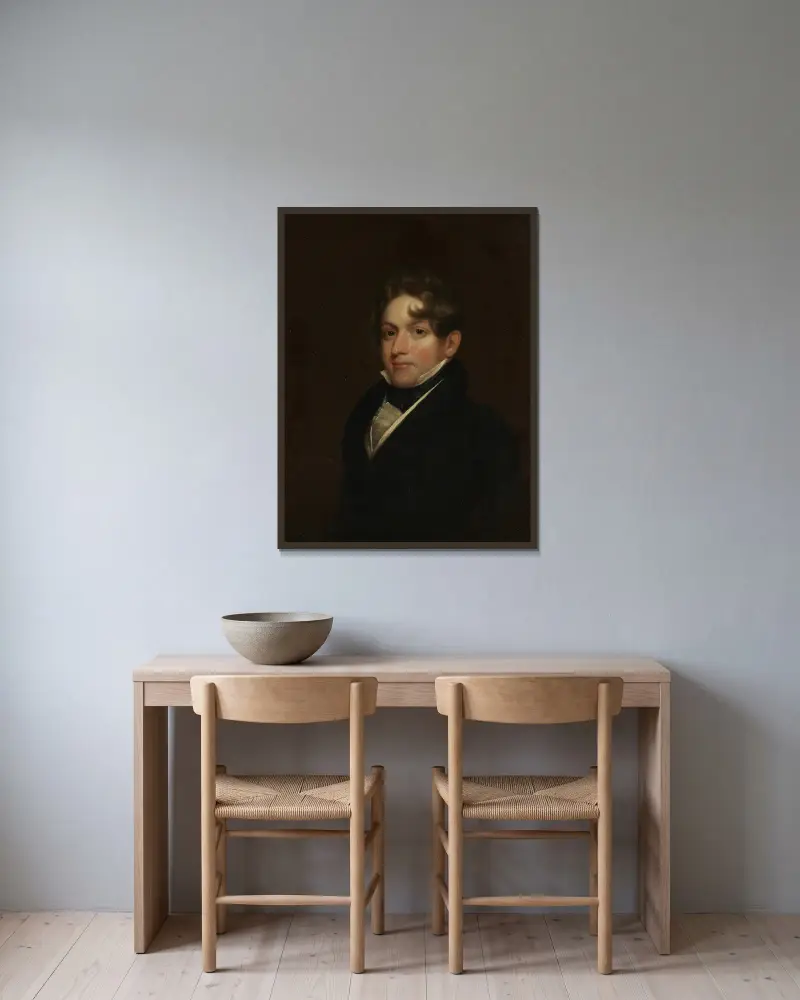 Captain Demaresque of Gloucester, Massachusetts av Samuel Finley Breese Morse inramad på en vägg