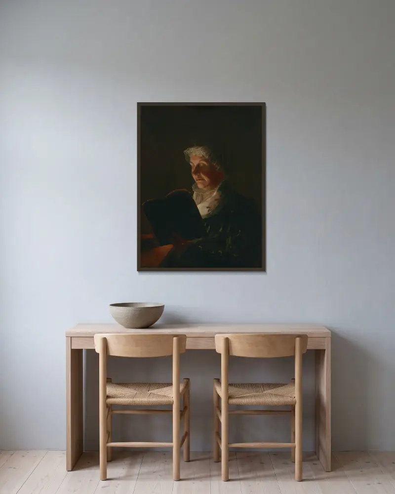 Elizabeth Ann Breese Morse av Samuel Finley Breese Morse inramad på en vägg