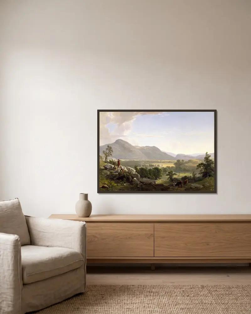 Dover Plains, Dutchess County, New York av Asher Brown Durand inramad på en vägg