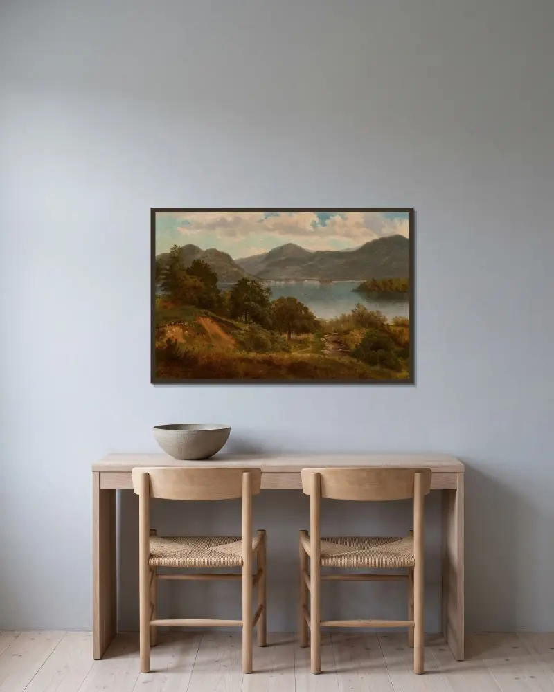 Lake George von Asher Brown Durand gerahmt an einer Wand