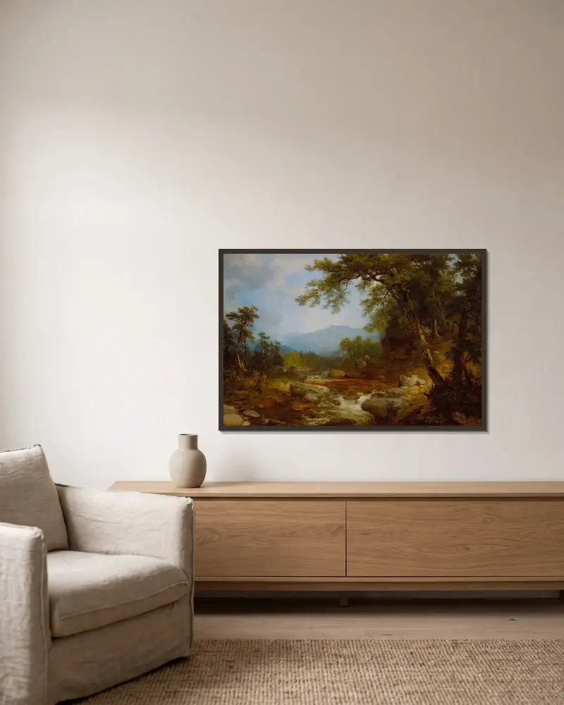 Monument Mountain, Berkshires von Asher Brown Durand gerahmt an einer Wand
