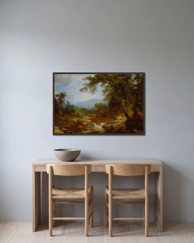 Monument Mountain, Berkshires von Asher Brown Durand gerahmt an einer Wand