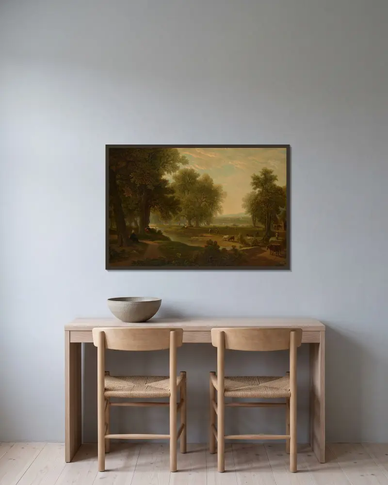 Erinnerungen des alten Mannes von Asher Brown Durand gerahmt an einer Wand