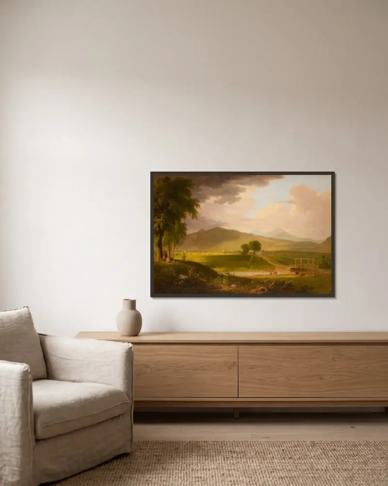 Utsikt över Rutland, Vermont av Asher Brown Durand inramad på en vägg