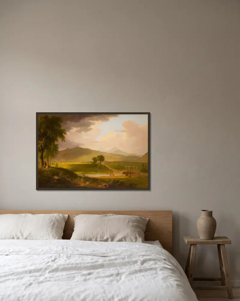 Utsikt över Rutland, Vermont av Asher Brown Durand inramad på en vägg
