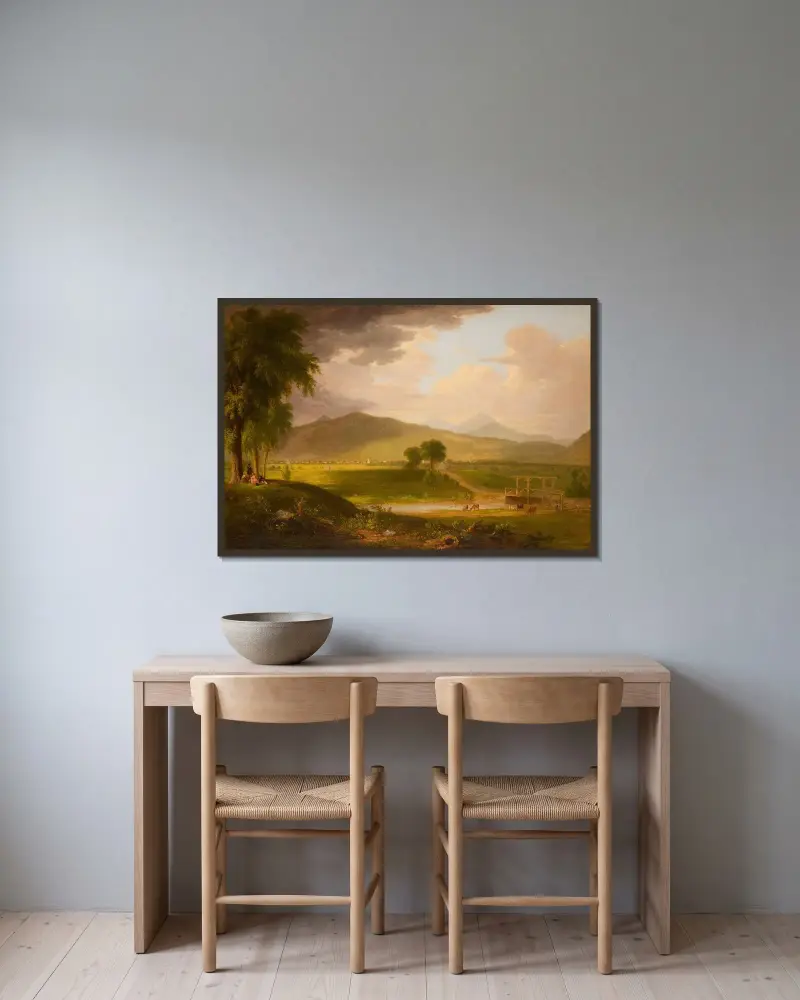 Utsikt över Rutland, Vermont av Asher Brown Durand inramad på en vägg