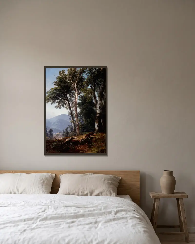 Waldlandschaft von Asher Brown Durand gerahmt an einer Wand