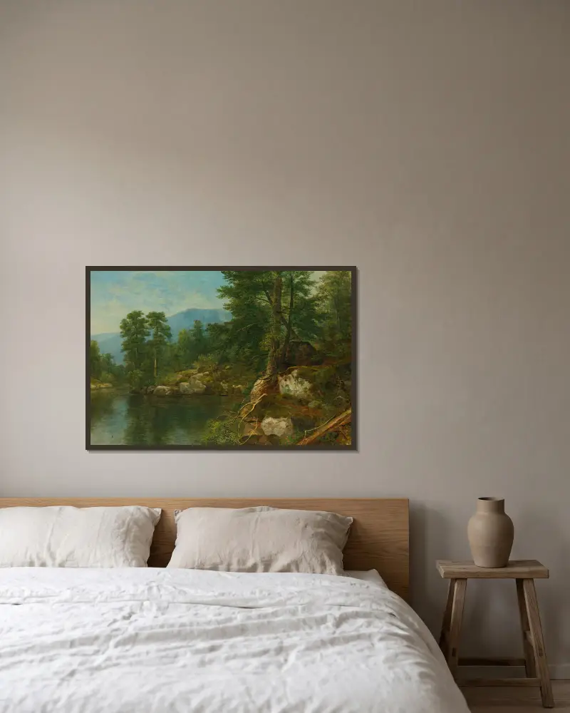 Les u řeky, Asher Brown Durand v rámu na stěně