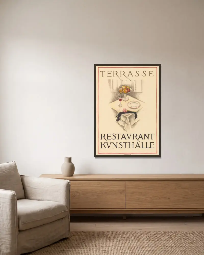 Terrasse – Restaurant Kunsthalle av Burkhard Mangold inramad på en vägg