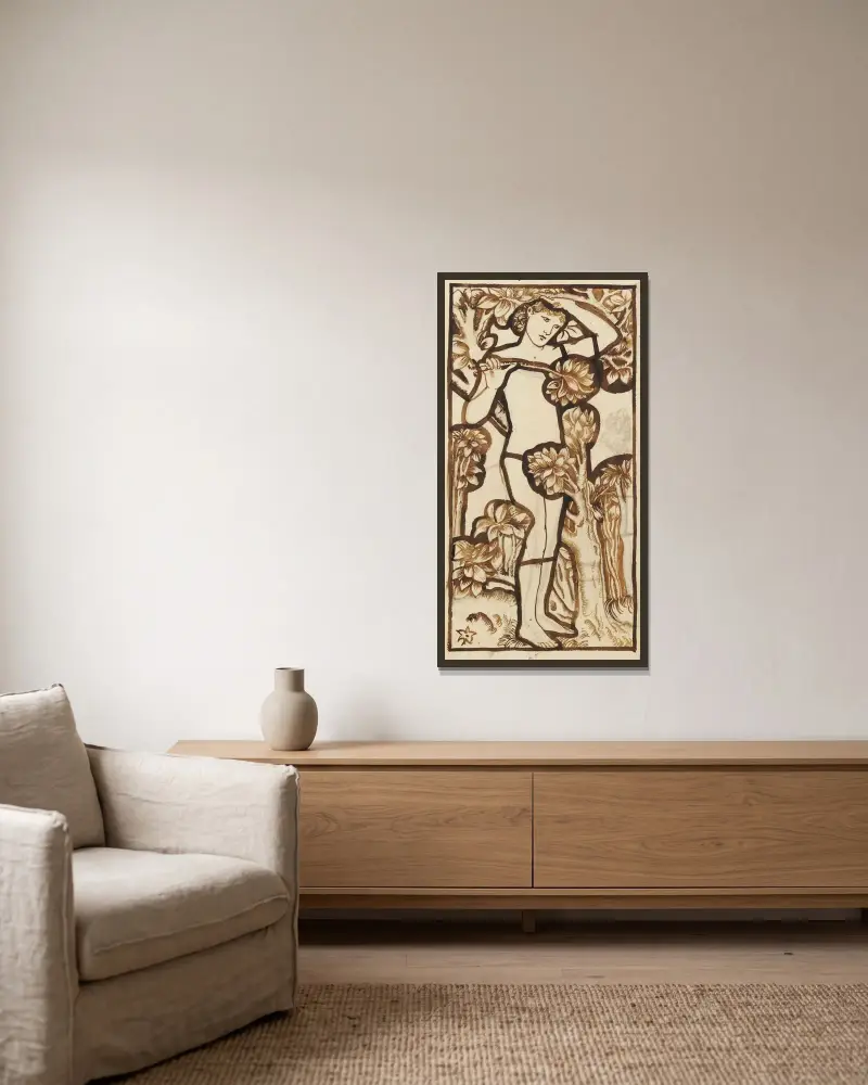 Adam von Sir Edward Coley Burne-Jones gerahmt an einer Wand