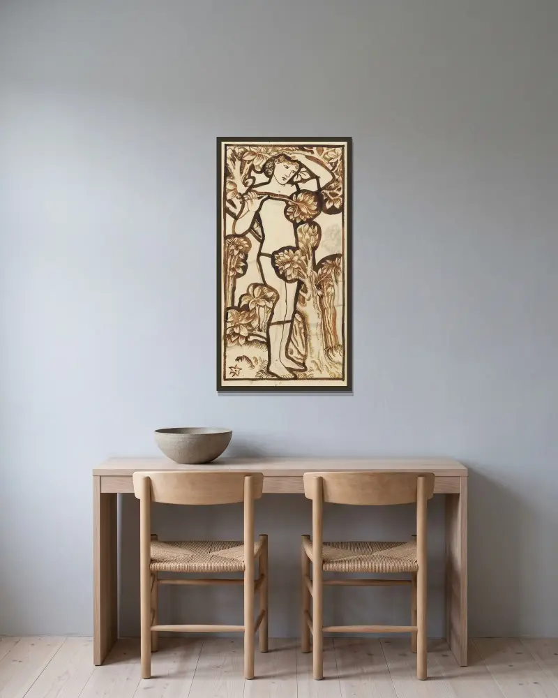 Adam von Sir Edward Coley Burne-Jones gerahmt an einer Wand