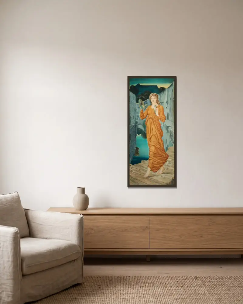 Aurora, Sir Edward Coley Burne-Jones v rámu na stěně