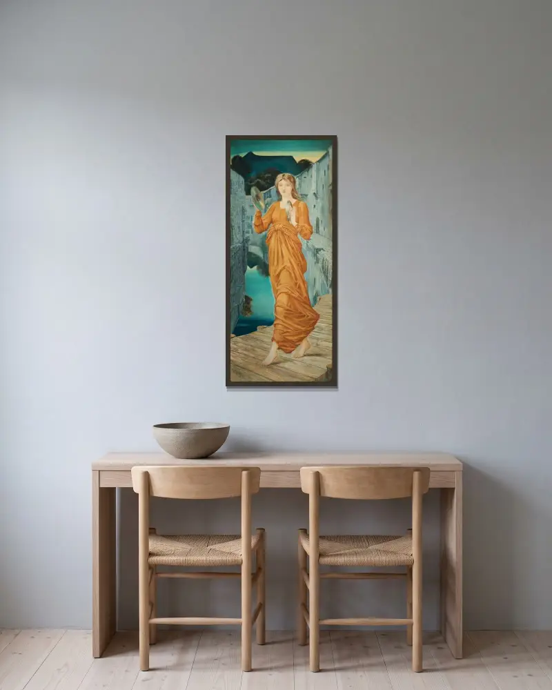 Aurora, Sir Edward Coley Burne-Jones v rámu na stěně