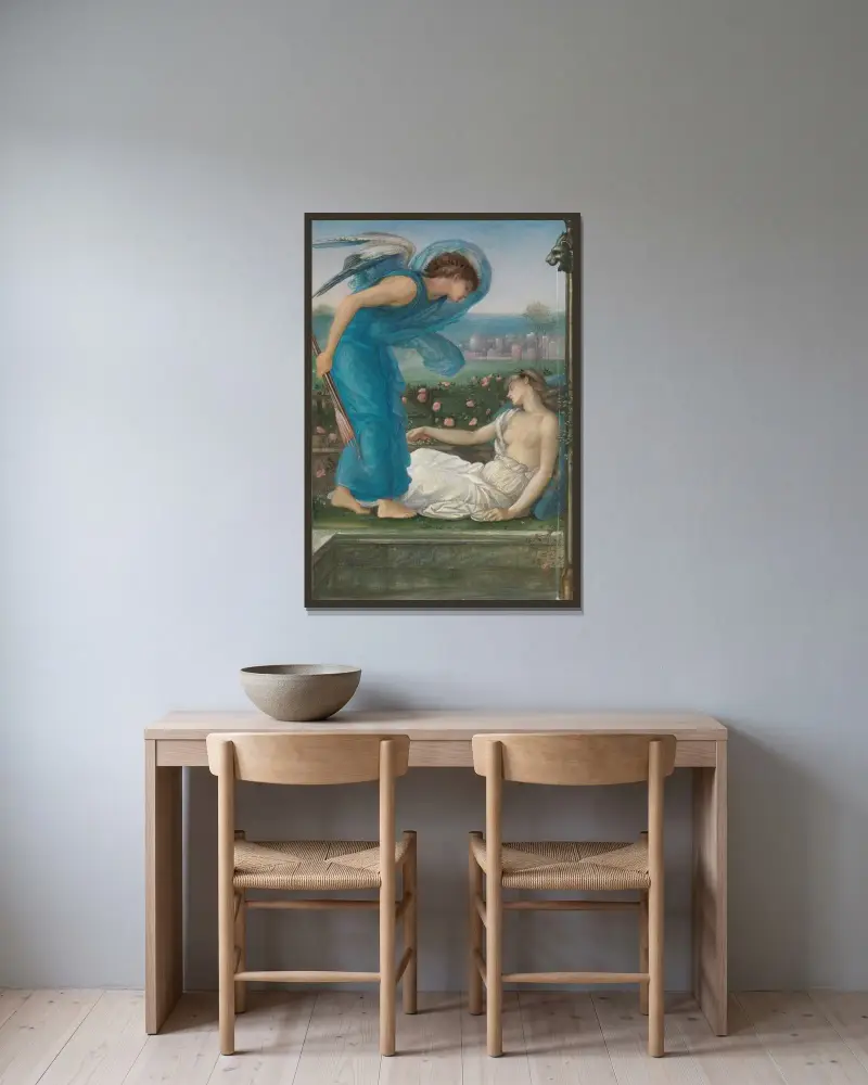 Amor a Psyché, Sir Edward Coley Burne-Jones v rámu na stěně