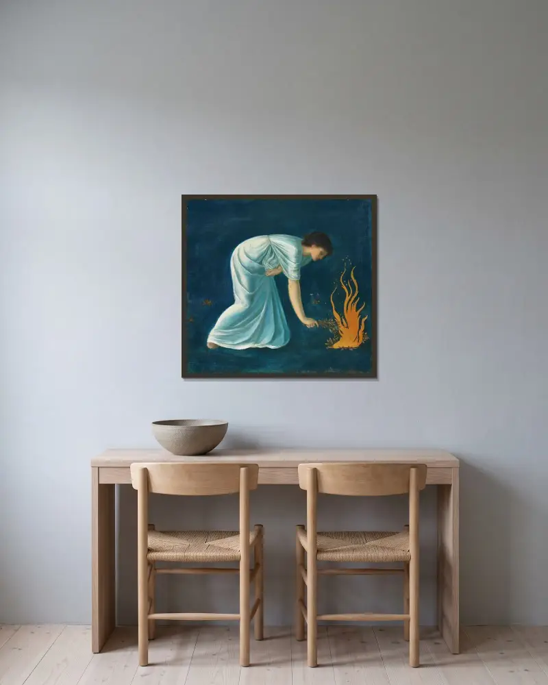 Heldin von Sir Edward Coley Burne-Jones gerahmt an einer Wand