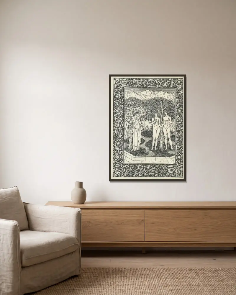 Die goldene Legende, 1892 – Nr. 2 von Sir Edward Coley Burne-Jones gerahmt an einer Wand