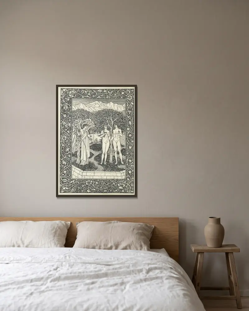Die goldene Legende, 1892 – Nr. 2 von Sir Edward Coley Burne-Jones gerahmt an einer Wand