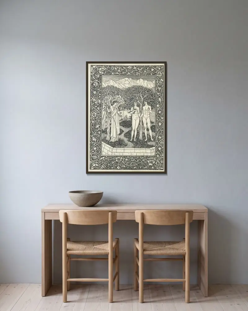 Die goldene Legende, 1892 – Nr. 2 von Sir Edward Coley Burne-Jones gerahmt an einer Wand