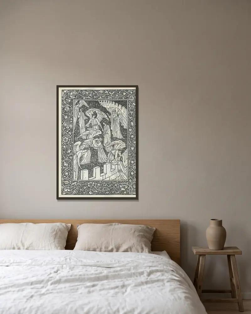 Die goldene Legende, 1892 – Nr. 1 von Sir Edward Coley Burne-Jones gerahmt an einer Wand